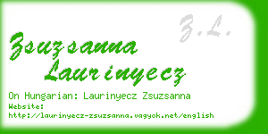 zsuzsanna laurinyecz business card